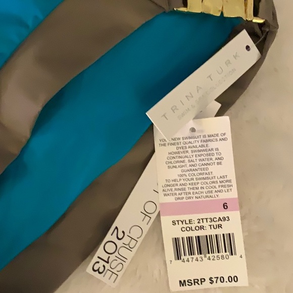Nwt TRINA TURK BIKINI MAYAN BOTTOM SIZE 6 - Picture 8 of 10